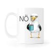 Auf dem Bild ist das Produkt: Bedruckte Tasse mit Möwe und Nö zum Preis von €16.9 abgebildet.