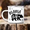 Auf dem Bild ist das Produkt: Emaille Campingbecher Mama Bär Muttertag Geschenk Kaffeebecher 300 ml zum Preis von €18.9 abgebildet.