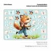 Auf dem Bild ist das Produkt: Fensterbild Frühling Indianer Fuchs Eichhörnchen Schmetterlinge zum Preis von €13.90 abgebildet.