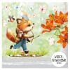 Auf dem Bild ist das Produkt: Fensterbild Frühling Indianer Fuchs Eichhörnchen Schmetterlinge zum Preis von €13.90 abgebildet.