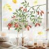 Auf dem Bild ist das Produkt: Fensterbild Hagebutten Zweig Herbst Herbstfrüchte Herbstblätter Halloween bunt wiederverwendbare Fensteraufkleber Kinderzimmer Baby Kind zum Preis von €13.90 abgebildet.