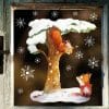 Auf dem Bild ist das Produkt: Fensterbild Weihnachten Winter Eichhörnchen Fuchs Baum Schneeflocken Fensterdeko wiederverwendbar zum Preis von €13.90 abgebildet.