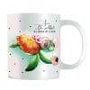 Auf dem Bild ist das Produkt: Perlmutt Tasse bedruckt Schildkröte mit Spruch Sei Du selbst, alle anderen gibt es schon. Schimmereffekt zum Preis von €18.9 abgebildet.