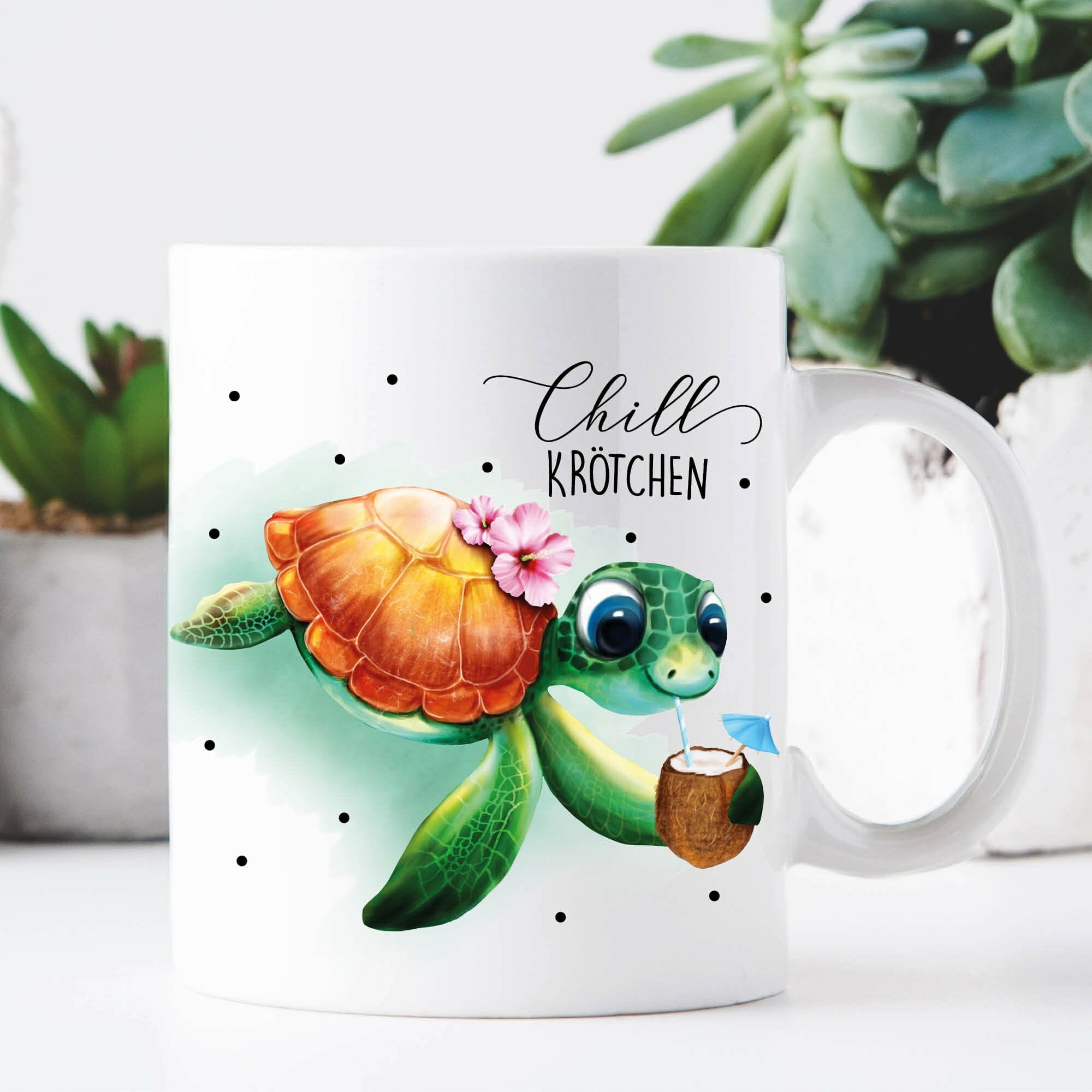 Tasse bedruckt Chillkrötchen Schildkröte Chillkröte Geschenk Geburtstag