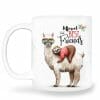 Auf dem Bild ist das Produkt: Tasse bedruckt Lama Faultier Different but best friends Kaffeetasse weiß beidseitig Geschenk Geburtstag zum Preis von €15.90 abgebildet.