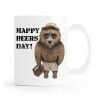 Auf dem Bild ist das Produkt: Tasse bedruckt mit einem Bär mit einer Kiste Bier, Geburtstagsgeschenk Vati Kaffeetasse Kaffeebecher zum Preis von €16.9 abgebildet.