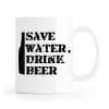 Auf dem Bild ist das Produkt: Tasse bedruckt mit einer Bieflasche und dem Spruch Save water, drink Beer. Geburtstagsgeschenk Vati Kaffeetasse Kaffeebecher zum Preis von €16.9 abgebildet.