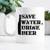 Auf dem Bild ist das Produkt: Tasse bedruckt mit einer Bieflasche und dem Spruch Save water, drink Beer. Geburtstagsgeschenk Vati Kaffeetasse Kaffeebecher zum Preis von €16.9 abgebildet.