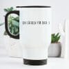 Auf dem Bild ist das Produkt: Edelstahl Thermobecher To Go bedruckt mit Spruch Ein Lächeln für dich Kaffeebecher 390 ml mit Griff zum Preis von €21.9 abgebildet.