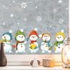 Auf dem Bild ist das Produkt: Wiederverwendbare Fensterbilder Winter 5 Schneemänner und Schneeflocken Fensteraufkleber zum Preis von €13.90 abgebildet.