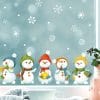 Auf dem Bild ist das Produkt: Wiederverwendbare Fensterbilder Winter 5 Schneemänner und Schneeflocken Fensteraufkleber zum Preis von €13.90 abgebildet.