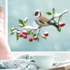 Auf dem Bild ist das Produkt: Fensterbild Winter Vogel Stieglitz Wiederverwendbar Wintermotiv Weihnachtsdekoration Fensteraufkleber zum Preis von €13.90 abgebildet.