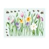Auf dem Bild ist das Produkt: Fensterbild Frühling Ostern Blumenwiese Frühlingsblumen Nazisse Krokus Tulpen mit Hummeln,  Fensterdeko zum Preis von €13.90 abgebildet.