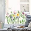 Auf dem Bild ist das Produkt: Fensterbild Frühling Ostern Blumenwiese Frühlingsblumen Nazisse Krokus Tulpen mit Hummeln,  Fensterdeko zum Preis von €13.90 abgebildet.