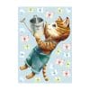 Auf dem Bild ist das Produkt: Fensterbild Frühling Ostern Katze mit Giesskanne und Schmetterlingen, Fensterdeko zum Preis von €13.90 abgebildet.
