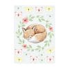 Auf dem Bild ist das Produkt: Fensterbild Frühling Ostern schlafender Fuchs mit Blätterkranz und Schmetterlingen Fensterdeko Kinderzimmer Kind zum Preis von €13.90 abgebildet.
