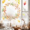 Auf dem Bild ist das Produkt: Fensterbild Herbst Blätterkranz Blätter Herbstlicher Fensteraufkleber Fensterdeko wiederverwendbare Fensteraufkleber Kinderzimmer Kind zum Preis von €13.90 abgebildet.