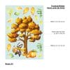 Auf dem Bild ist das Produkt: Fensterbild Herbst Eiche Dachs mit Schal Kürbis Blätter Herbstblätter wiederverwendbare Fensteraufkleber zum Preis von €13.90 abgebildet.