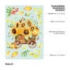 Auf dem Bild ist das Produkt: Fensterbild Holzwagen Sonnenblumen Herbst Kürbis wiederverwendbare Fensteraufkleber zum Preis von €13.90 abgebildet.