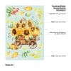 Auf dem Bild ist das Produkt: Fensterbild Holzwagen Sonnenblumen Herbst Kürbis wiederverwendbare Fensteraufkleber zum Preis von €13.90 abgebildet.