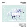 Auf dem Bild ist das Produkt: Fensterbild Pferd Winter Galopp Schneeflocken wiederverwendbare Fensteraufkleber Kinderzimmer Mädchen Kind zum Preis von €13.90 abgebildet.