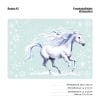 Auf dem Bild ist das Produkt: Fensterbild Pferd Winter Galopp Schneeflocken wiederverwendbare Fensteraufkleber Kinderzimmer Mädchen Kind zum Preis von €13.90 abgebildet.