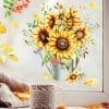 Auf dem Bild ist das Produkt: Fensterbild Sonnenblumen Gießkanne Herbst wiederverwendbare Fensteraufkleber zum Preis von €13.90 abgebildet.