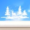 Auf dem Bild ist das Produkt: Fensterbild Weihnachten Schneelandschaft weiß Aufkleber zum Preis von €15.9 abgebildet.