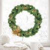 Auf dem Bild ist das Produkt: Fensterbild Weihnachten Weihnachtskranz Deko Winter Schneeflocken Stern Holzoptik Glöckchen Fensteraufkleber Fensterdeko zum Preis von €13.90 abgebildet.