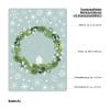 Auf dem Bild ist das Produkt: Fensterbild Weihnachten Weihnachtskranz Eukalyptus Deko Winter Schneeflocken Stern Holzoptik Fensteraufkleber wiederverwendbar zum Preis von €13.90 abgebildet.
