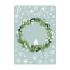 Auf dem Bild ist das Produkt: Fensterbild Weihnachten Weihnachtskranz Eukalyptus Deko Winter Schneeflocken Stern Holzoptik Fensteraufkleber wiederverwendbar zum Preis von €13.90 abgebildet.