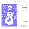 Auf dem Bild ist das Produkt: Fensterbild Weihnachten weiß Schneemann Eule Schneeflocken wiederverwendbar zum Preis von €13.90 abgebildet.