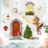 Auf dem Bild ist das Produkt: Fensterbild Weihnachten Winter Weihnachtstür Fuchs Leiter Weihnachtsdeko wiederverwendbar Schneeflocken Kinderzimmer Fenster zum Preis von €13.90 abgebildet.