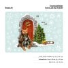 Auf dem Bild ist das Produkt: Fensterbild Weihnachten Winter Weihnachtstür mit Fuchs und Weihnachtsdeko Schneeflocken Kinderzimmer Fenster wiederverwendbar zum Preis von €13.90 abgebildet.