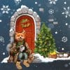 Auf dem Bild ist das Produkt: Fensterbild Weihnachten Winter Weihnachtstür mit Fuchs und Weihnachtsdeko Schneeflocken Kinderzimmer Fenster wiederverwendbar zum Preis von €13.90 abgebildet.