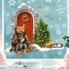 Auf dem Bild ist das Produkt: Fensterbild Weihnachten Winter Weihnachtstür mit Fuchs und Weihnachtsdeko Schneeflocken Kinderzimmer Fenster wiederverwendbar zum Preis von €13.90 abgebildet.