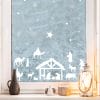 Auf dem Bild ist das Produkt: Fensterbild Weihnachten Winter Krippe Fensteraufkleber Weihnachtsdekoration wiederverwendbare Fensterdeko zum Preis von €13.90 abgebildet.