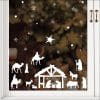 Auf dem Bild ist das Produkt: Fensterbild Weihnachten Winter Krippe Fensteraufkleber Weihnachtsdekoration wiederverwendbare Fensterdeko zum Preis von €13.90 abgebildet.