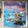 Auf dem Bild ist das Produkt: Fensterbild Winter Vogel Stieglitz Wiederverwendbar Wintermotiv Weihnachtsdekoration Fensteraufkleber zum Preis von €13.90 abgebildet.