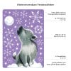 Auf dem Bild ist das Produkt: Fensterbild Wolf Wolfsjunges Mond Schneeflocken Winter winterlicher Fensteraufkleber zum Preis von €13.90 abgebildet.