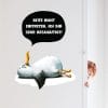 Auf dem Bild ist das Produkt: Türaufkleber Wandtattoo Möwe liegend mit Spruch, Kinderzimmer Sticker Kind zum Preis von €19.9 abgebildet.