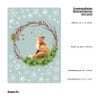 Auf dem Bild ist das Produkt: Wiederverwendbar Fensterbild Weihnachten Kranz aus Zweigen Tannengrün Fuchs Sterne Holzoptik Weihnachtsgrün Fensteraufkleber Fensterdeko zum Preis von €13.90 abgebildet.