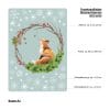 Auf dem Bild ist das Produkt: Wiederverwendbar Fensterbild Weihnachten Kranz aus Zweigen Tannengrün Fuchs Sterne Holzoptik Weihnachtsgrün Fensteraufkleber Fensterdeko zum Preis von €13.90 abgebildet.