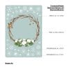 Auf dem Bild ist das Produkt: Wiederverwendbar Fensterbild Weihnachten Kranz aus Zweigen mit Tannengrün und Baumwolle Holzoptik zum Preis von €13.90 abgebildet.