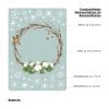 Auf dem Bild ist das Produkt: Wiederverwendbar Fensterbild Weihnachten Kranz aus Zweigen mit Tannengrün und Baumwolle Holzoptik zum Preis von €13.90 abgebildet.