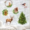 Auf dem Bild ist das Produkt: Wiederverwendbar Fensterbild Weihnachtsset Hirsch Tannenbaum Eichhörnchen Vogel Fuchs Vogelhaus zum Preis von €17.90 abgebildet.