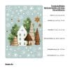 Auf dem Bild ist das Produkt: Wiederverwendbares Fensterbild Weihnachten Haus Tannenbäume Holzoptik Sterne Fensterdekoration wiederverwendbar zum Preis von €13.90 abgebildet.