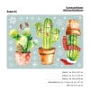Auf dem Bild ist das Produkt: Wiederverwendbares Fensterbild Weihnachten Kaktus Kakteen Aquarell Schneeflocken Fensterdeko Kinderzimmer Kind Fensterfolie Geschenk zum Preis von €13.90 abgebildet.