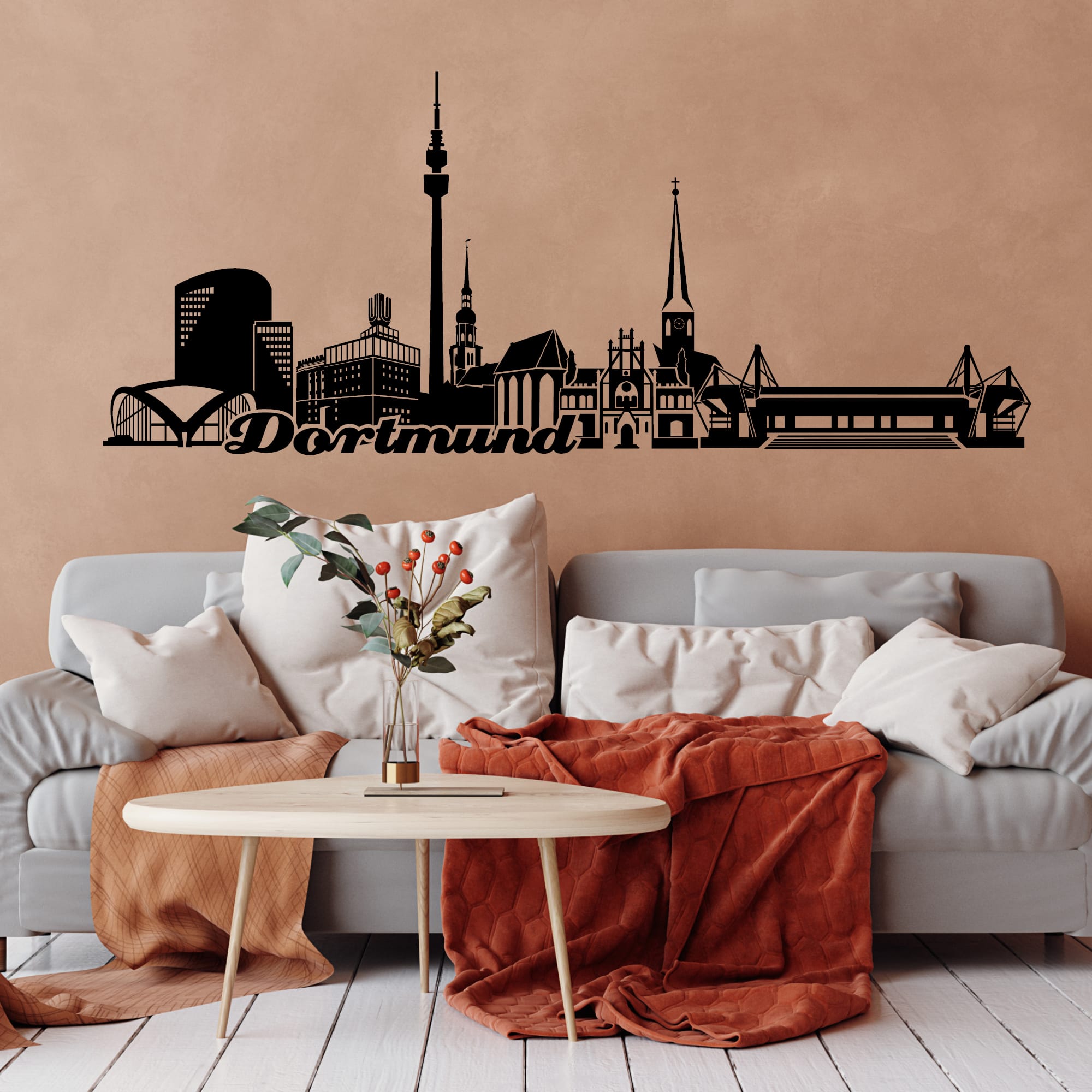 Wandtattoo Wandbild Dortmund Skyline Heimat Heimatliebe
