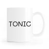 Auf dem Bild ist das Produkt: 2 bedruckte Tassen Gin und Tonic, Partnertassen, Paartassen, Kaffeetasse schwarz weiß, Geschenk Geburtstag zum Preis von €33.8 abgebildet.